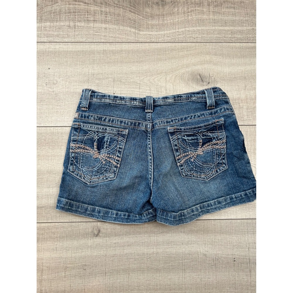 2000s Cruel Girl Leslie Denim Shorts Size 9 Western Cowgirl Embroidered Pocket